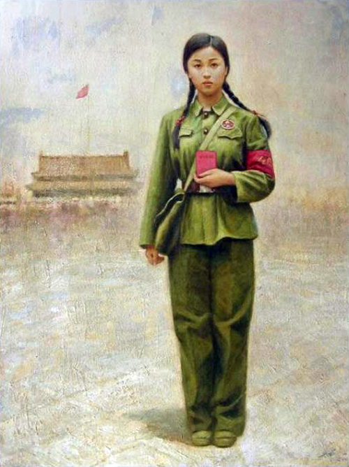 《女红卫兵》油画