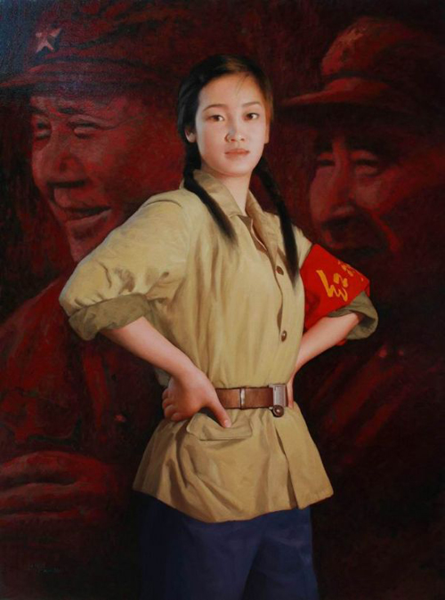 《女红卫兵》油画