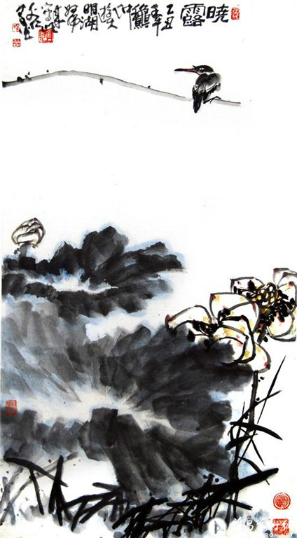 国画家杨文仁写意荷花作品