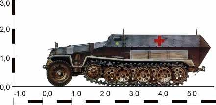 sdkfz 251/8 ausf.c半履带装甲车(战场救护车)