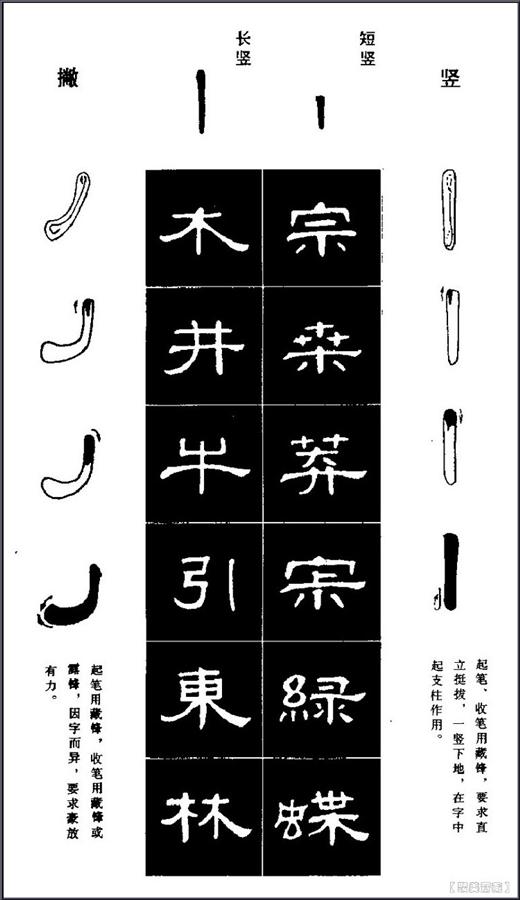 隶书笔画初级字贴