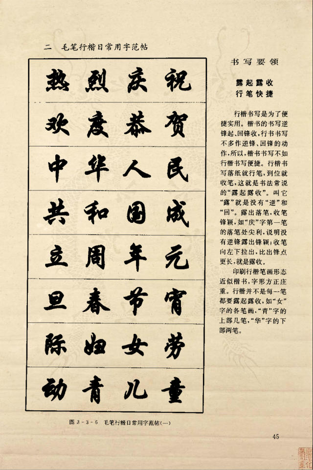 毛笔字,钢笔字,粉笔字和简笔画:三字一画技法(1)