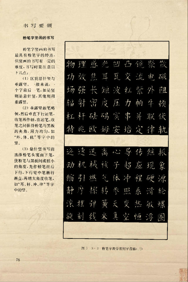 毛笔字,钢笔字,粉笔字和简笔画:三字一画技法(1)