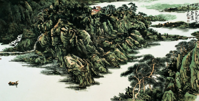 叶浓工笔山水画作品欣赏