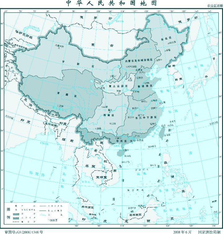 中国主要山脉水系图