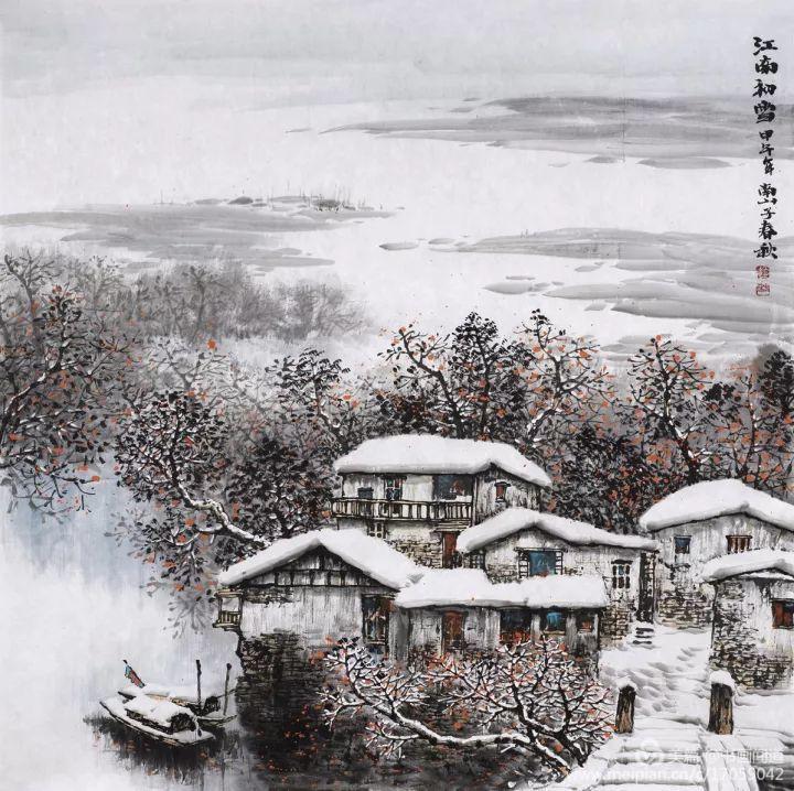 书画闻道将陆续发布春秋哥国画雪系列作品下部,春秋哥插画小品第一部