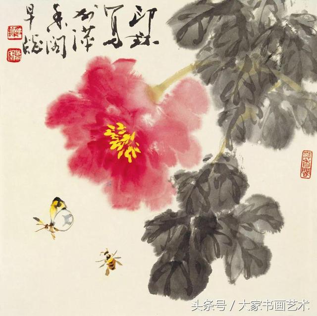 经典作品欣赏:花鸟大家萧朗百幅牡丹,芍药图