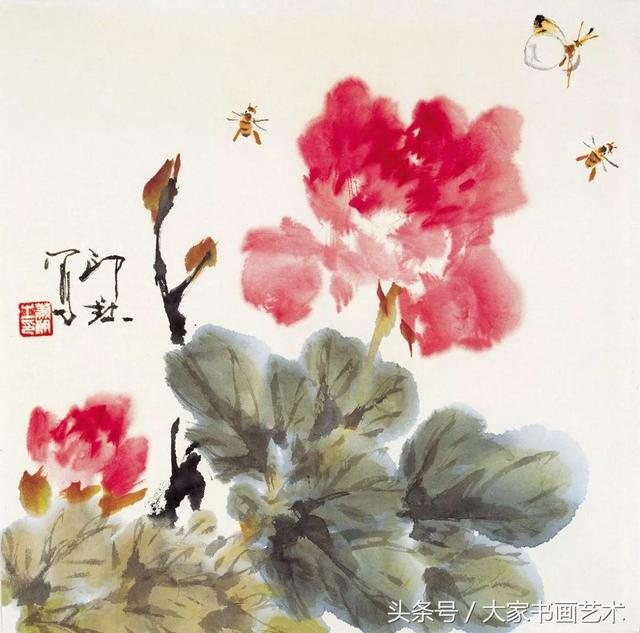 经典作品欣赏:花鸟大家萧朗百幅牡丹,芍药图