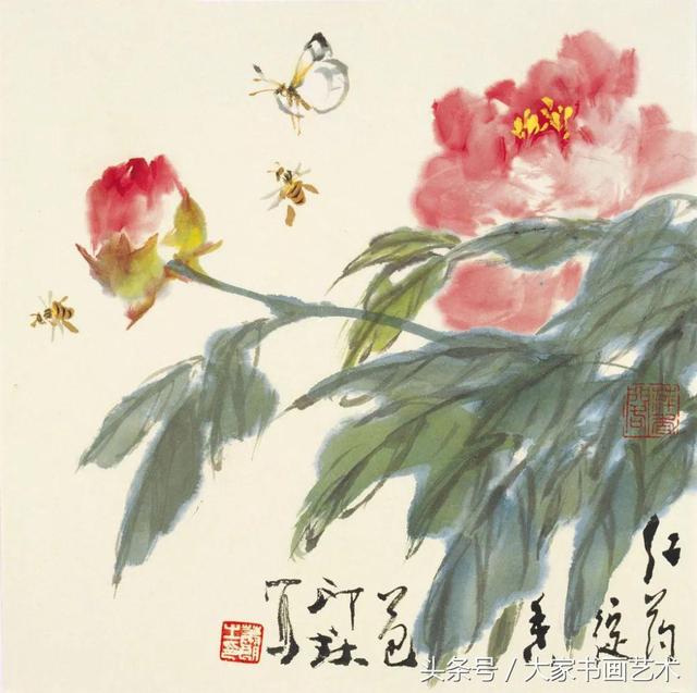 经典作品欣赏:花鸟大家萧朗百幅牡丹,芍药图