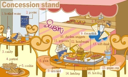 2,concession stand 小卖部