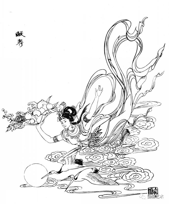 白描仕女图谱选页欣赏1