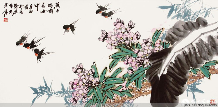 徐湛花鸟画作品精选