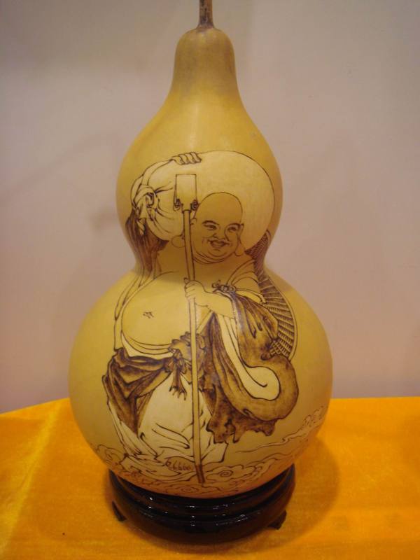 民间艺术丰富多彩的葫芦画葫芦画面千变万化