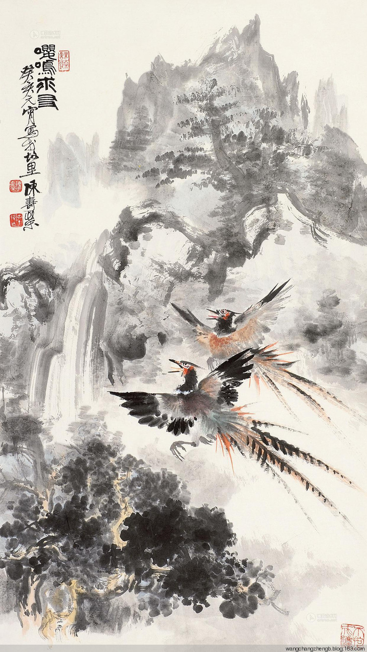 陈寿荣花鸟作品