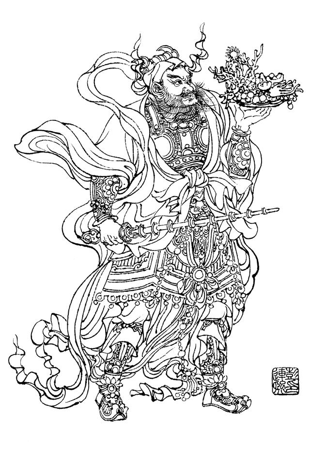 国画学习素材神话人物白描作品91幅