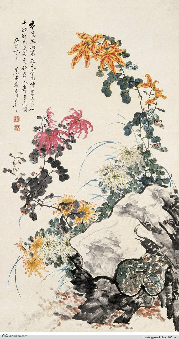 国画写意菊花精品100幅