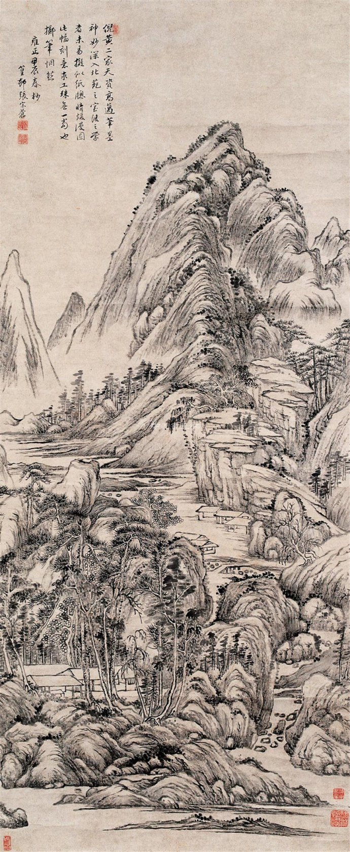 清张宗苍山水画作品赏析一