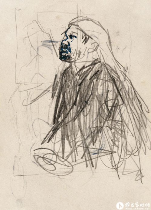 王式廓先生绘画作品欣赏(一):大型素描《血衣》