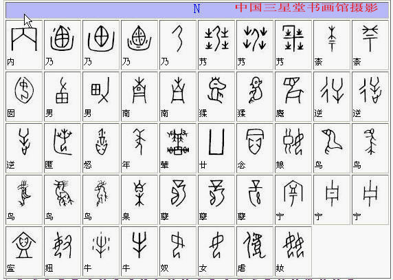 汉字笔顺规则与甲骨文对照表
