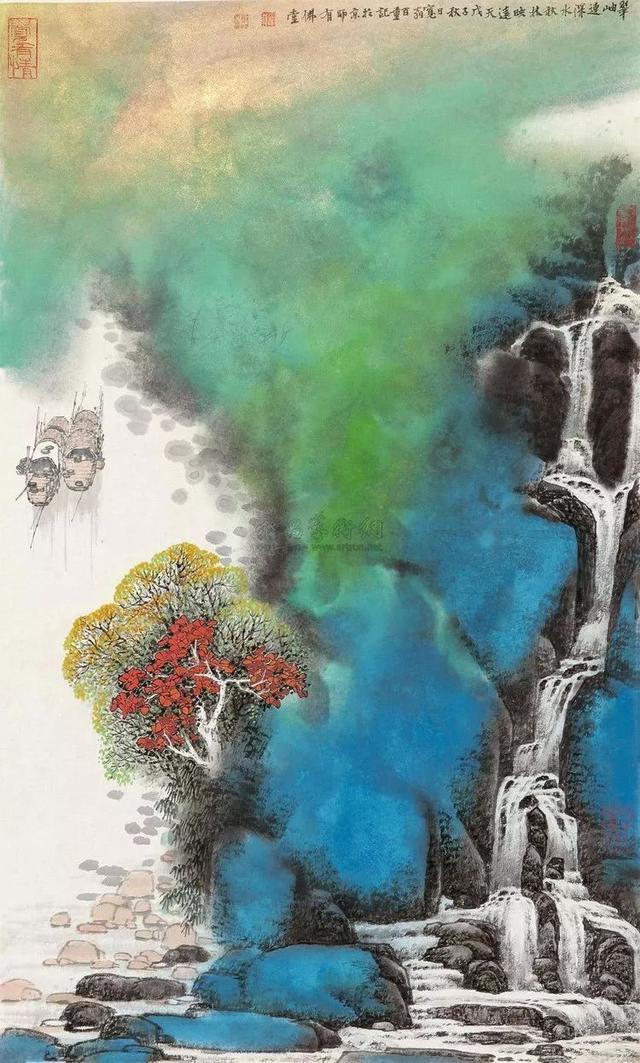 他笔下的山水画,充满诗意与生机,如他的名字一样