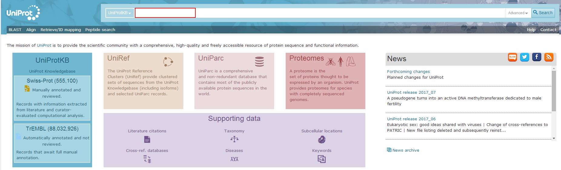 uniprot.org/)获取蛋白序列