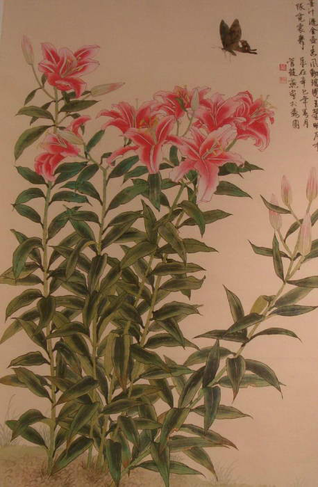 系列绘画美术作品画家笔下的百合花