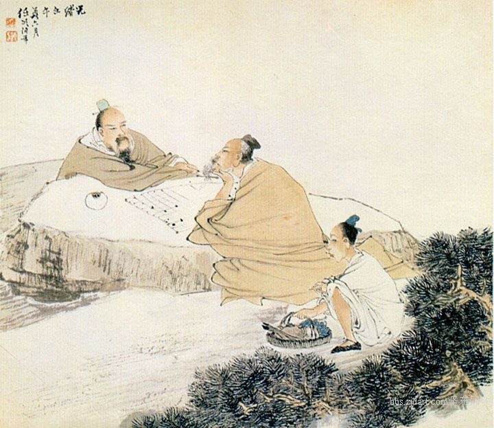 大师任伯年人物山水画