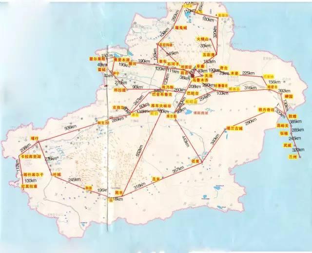 最全的新疆旅游地图