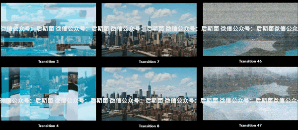 pr抖音效果信号故障干扰画面破损模板套装(含转场 标题 logo 音效)