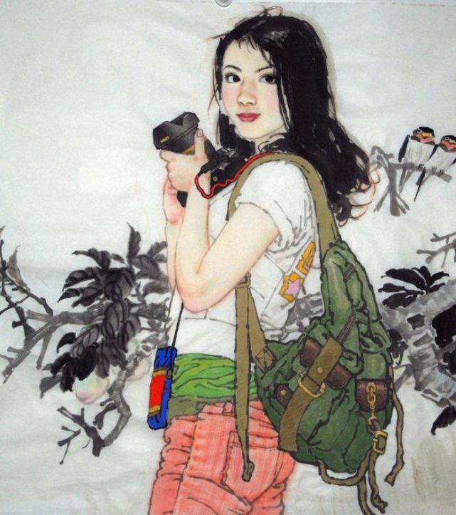 论国画的发展方向,中国名画里的女性美,人体水墨画中绝美女仙子