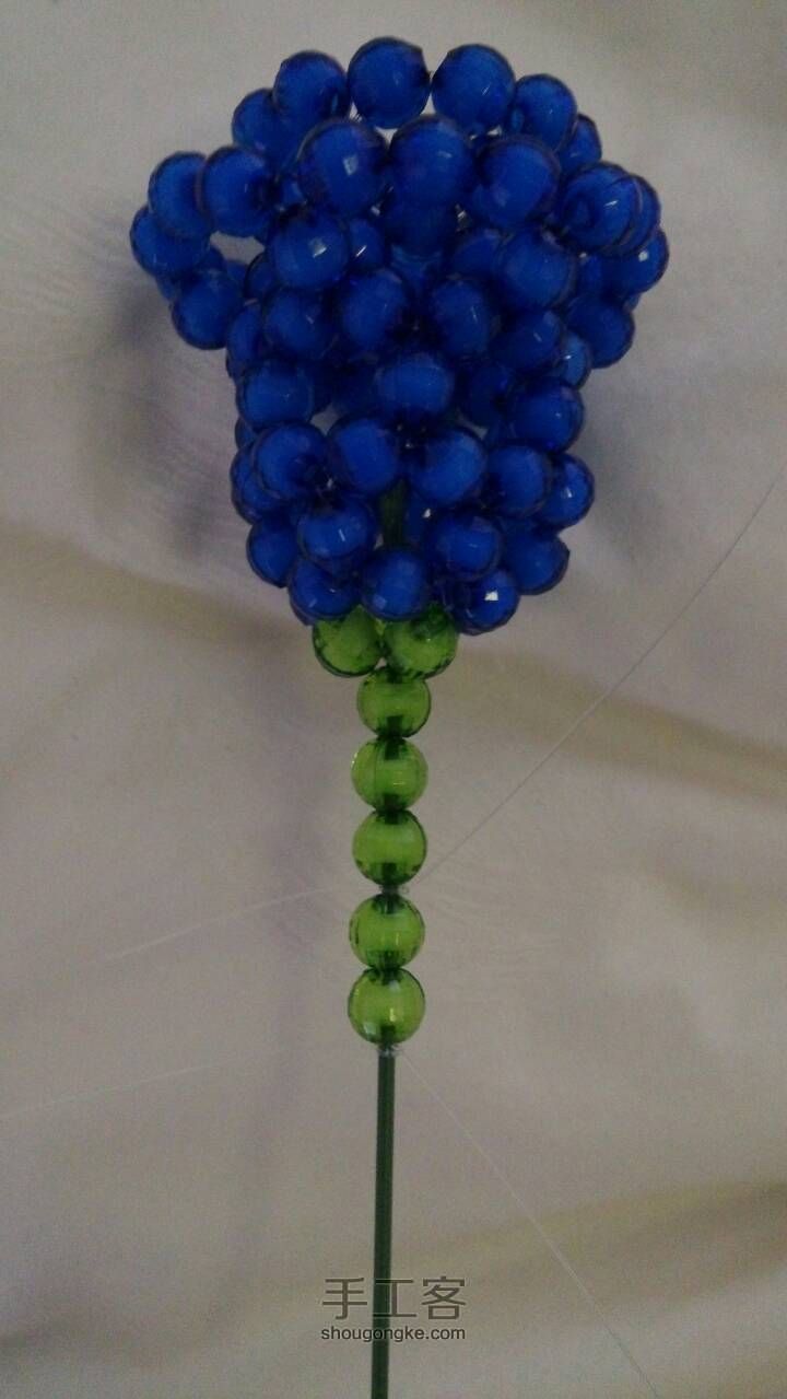 蓝色妖姬 串珠双层玫瑰花