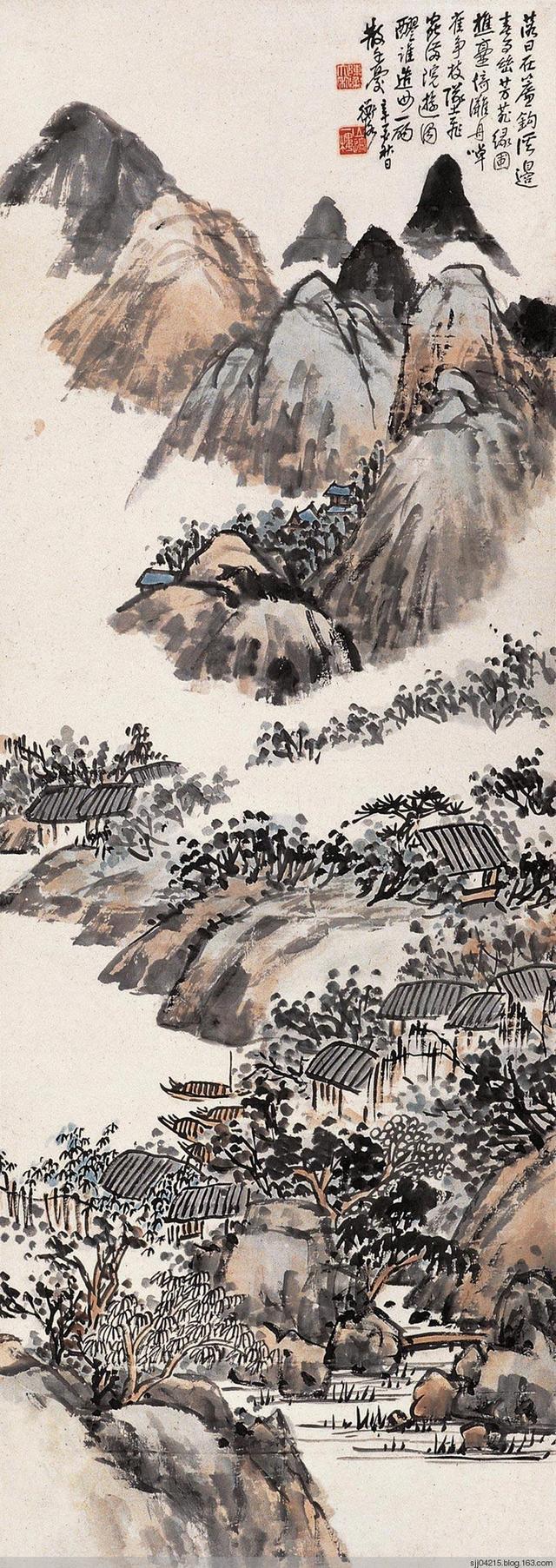 诗意奔放陈师曾山水画