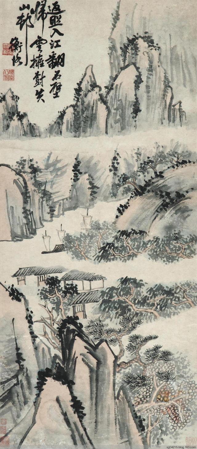 诗意奔放陈师曾山水画