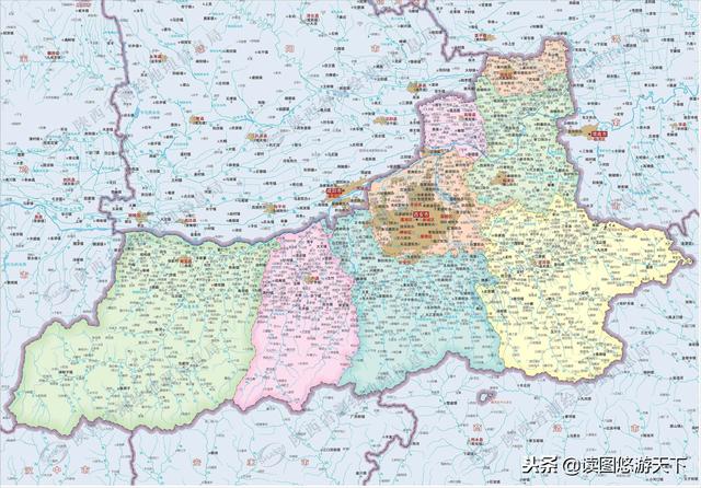 西安行政区划地图