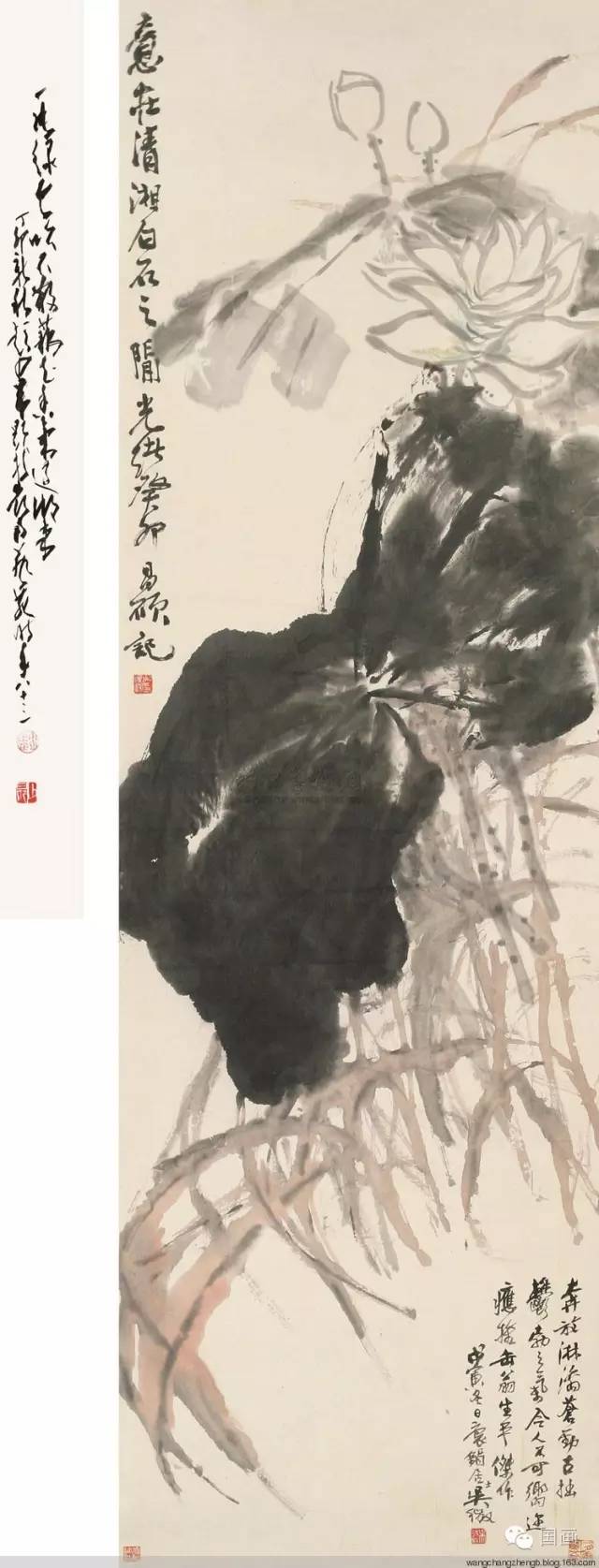 吴昌硕的荷花,如酒醉人!