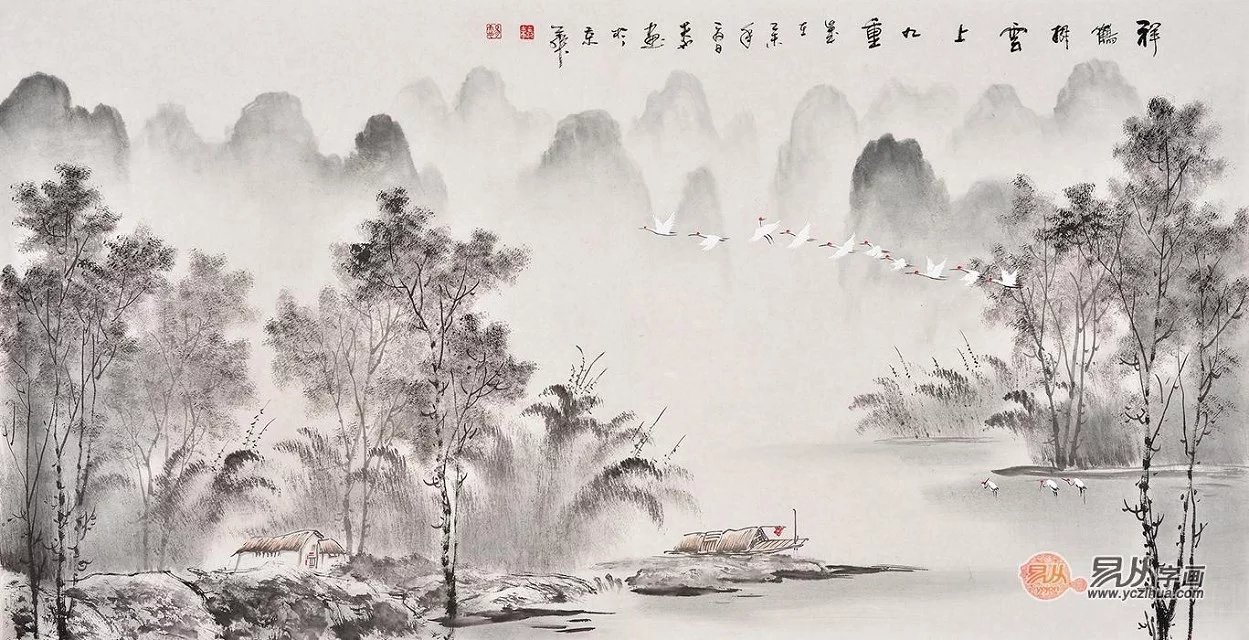 名家易天也国画山水作品【上】