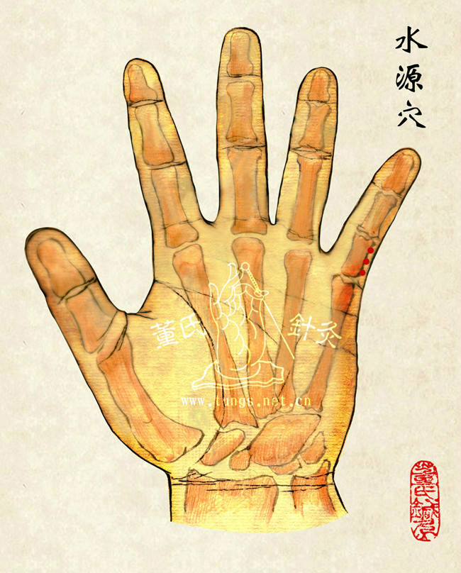 不同之处我只用一针,在小指面第一节d周延会切到微粒状阳性点,下针速