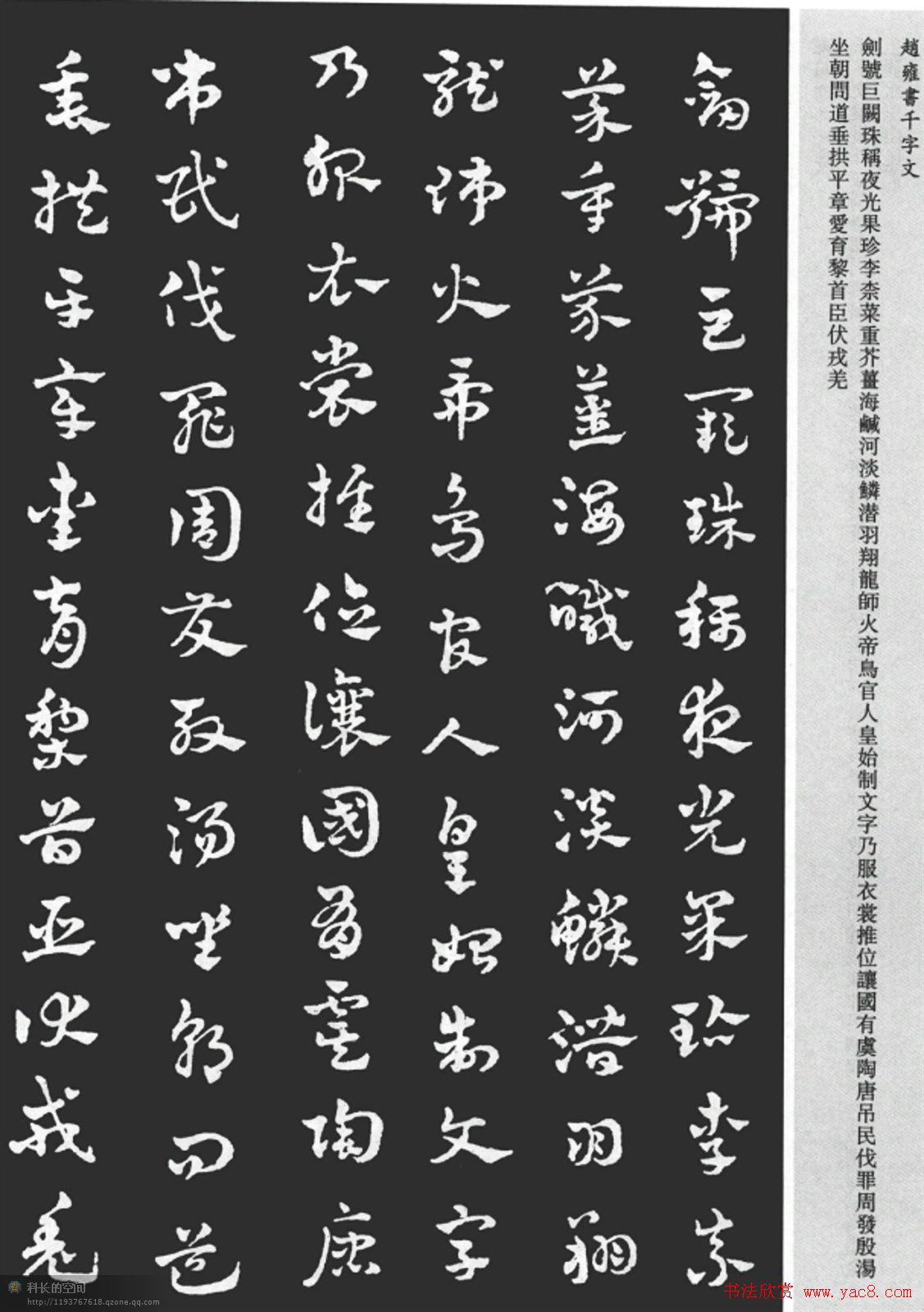 赵雍书法《章草千字文(大图·附释文)