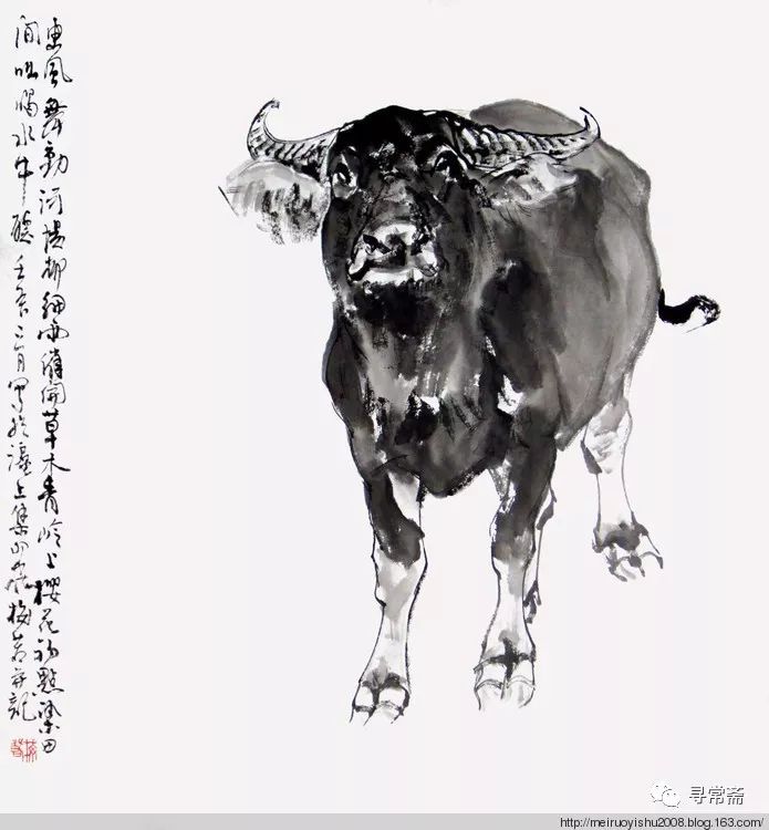 著名画家梅若先生~画牛(上)