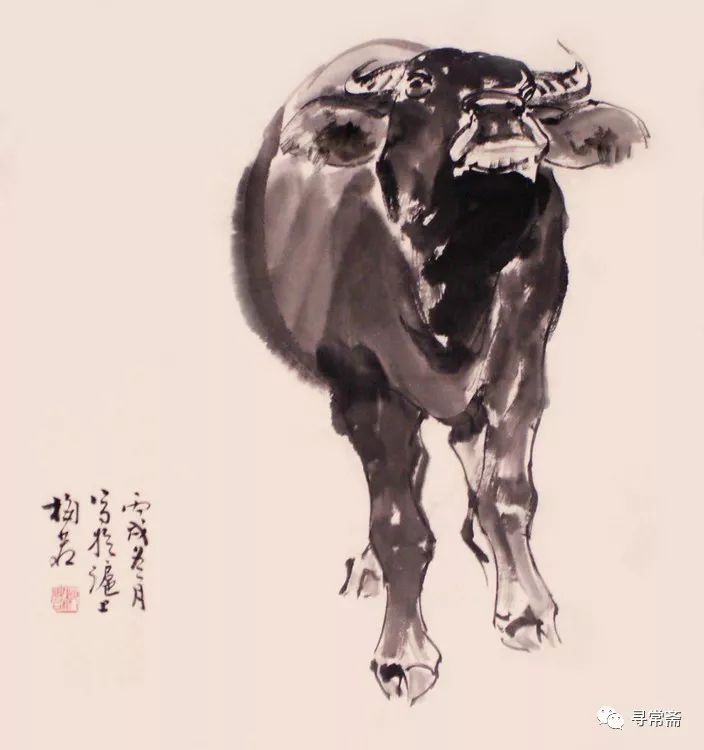 著名画家梅若先生~画牛(上)