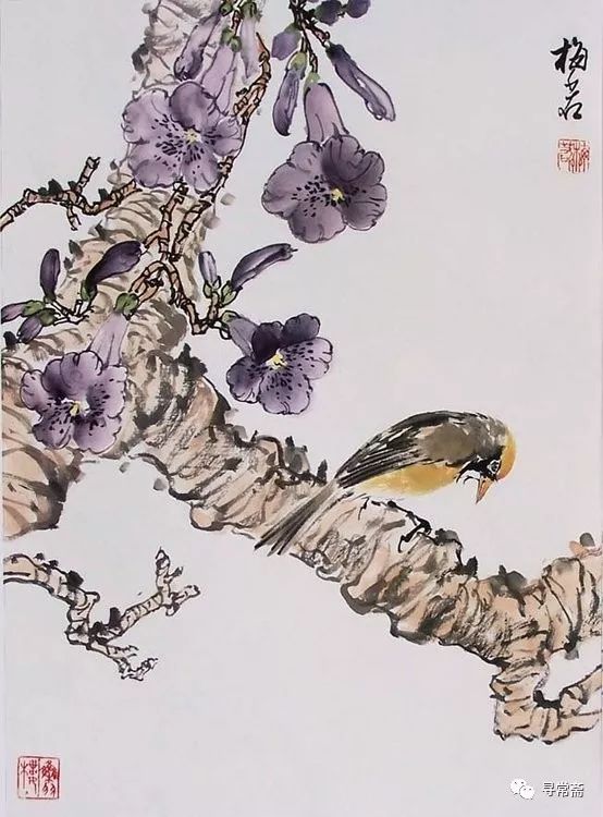 著名画家梅若先生~画百花小品(下)