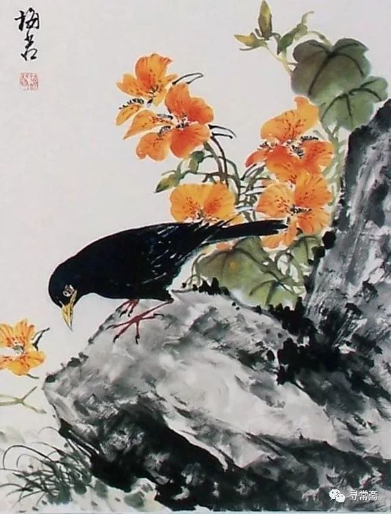 著名画家梅若先生~画百花小品(下)