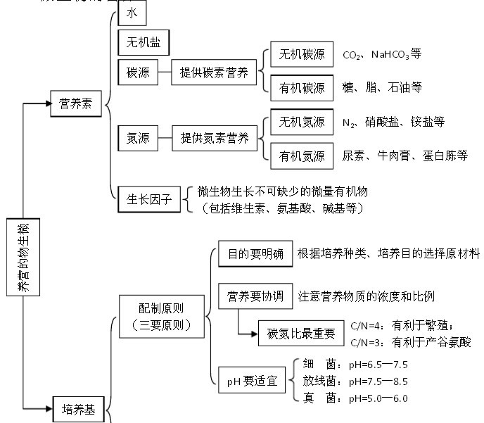 高中生物:知识结构图表(上)