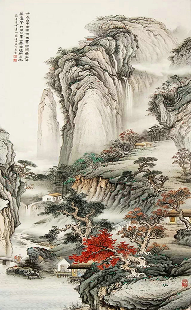 国画精品工笔山水画集锦令人流连忘返