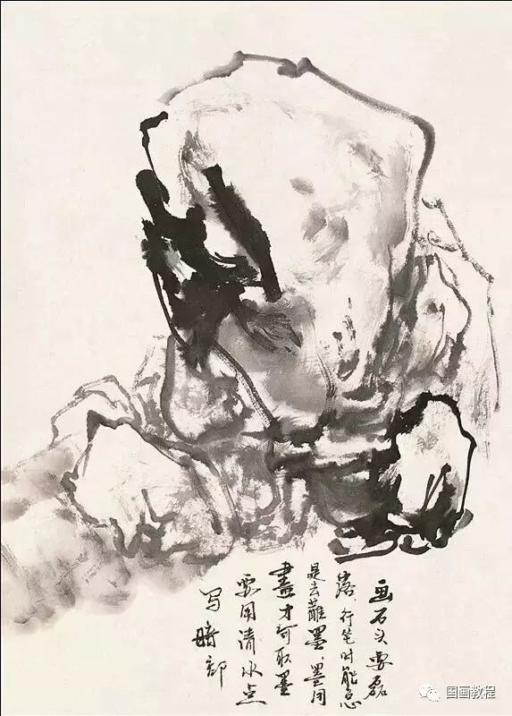 100副国画山石的画法合集,建议收藏!