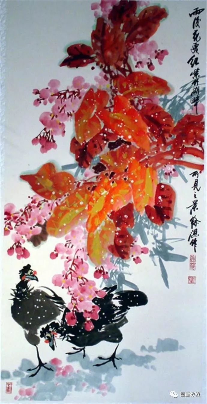 徐湛精品写意花鸟画,不一样的笔墨,不一样的感受!