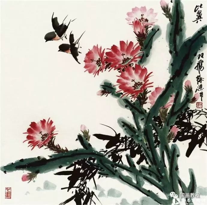 徐湛精品写意花鸟画,不一样的笔墨,不一样的感受!