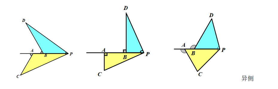 全等篇通俗地讲:有三个等角的顶点在同一条直线上