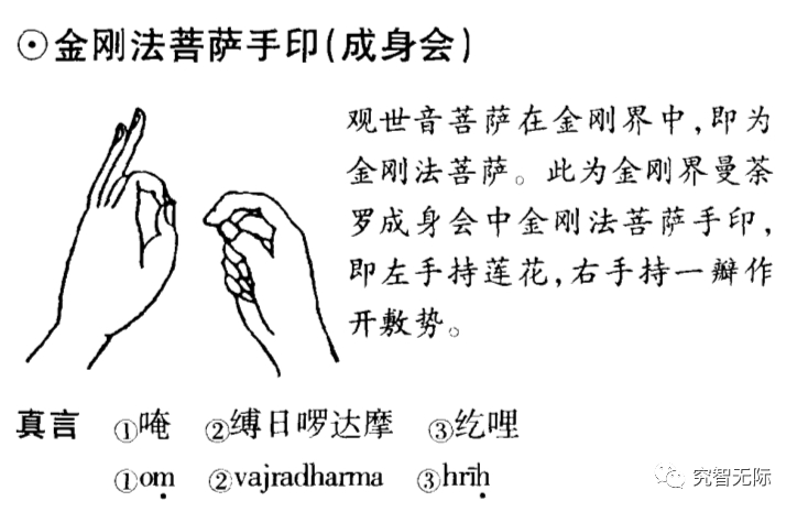 千手观音,金刚法菩萨的真言手印