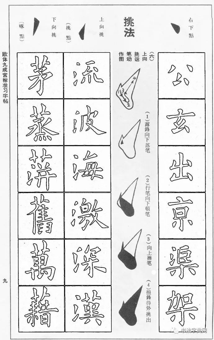 高清字帖 欧体《九成宫》双钩版